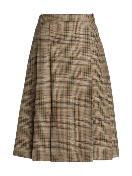 Nili Lotan Rosemonde Pleated Plaid Skirt 3 Nili Lotan Rosemonde Pleated Plaid Skirt