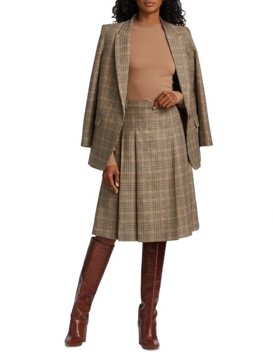 Nili Lotan Rosemonde Pleated Plaid Skirt 4 Nili Lotan Rosemonde Pleated Plaid Skirt - Image 2