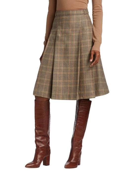 Nili Lotan Rosemonde Pleated Plaid Skirt 5 Nili Lotan Rosemonde Pleated Plaid Skirt - Image 3