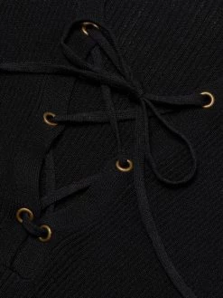 Nili Lotan Wells Ribbed Cotton Lace-Up Sweater -Nili Lotan And Workman Publishing Sales unnamed file 762