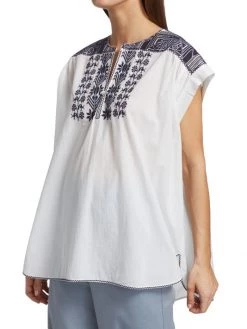Nili Lotan Aurielle Embroidered Cotton Voile Top -Nili Lotan And Workman Publishing Sales unnamed file 782