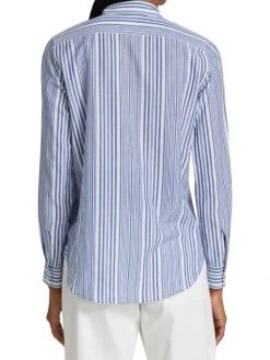Nili Lotan Kaya Striped Cotton Button-Front Shirt 13 Nili Lotan Kaya Striped Cotton Button-Front Shirt -Nili Lotan And Workman Publishing Sales unnamed file 800