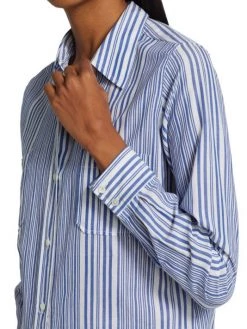 Nili Lotan Kaya Striped Cotton Button-Front Shirt 14 Nili Lotan Kaya Striped Cotton Button-Front Shirt -Nili Lotan And Workman Publishing Sales unnamed file 801