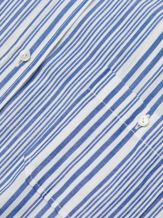 Nili Lotan Kaya Striped Cotton Button-Front Shirt 9 Nili Lotan Kaya Striped Cotton Button-Front Shirt - Image 7