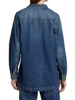 Nili Lotan Monique Lace-Up Stretch Denim Top 13 Nili Lotan Monique Lace-Up Stretch Denim Top -Nili Lotan And Workman Publishing Sales unnamed file 813