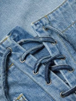 Nili Lotan Romane Lace-Up Denim Shorts -Nili Lotan And Workman Publishing Sales unnamed file 841