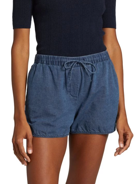 Nili Lotan Tilly Chambray Drawstring Shorts 5 Nili Lotan Tilly Chambray Drawstring Shorts - Image 3