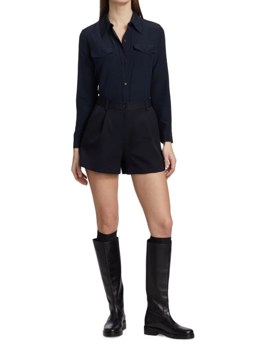 Nili Lotan Ninette Silk Button-Front Shirt 4 Nili Lotan Ninette Silk Button-Front Shirt - Image 2