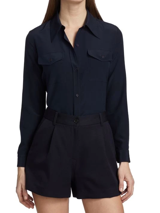 Nili Lotan Ninette Silk Button-Front Shirt 5 Nili Lotan Ninette Silk Button-Front Shirt - Image 3