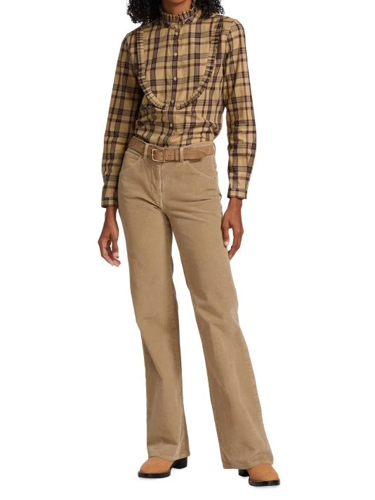 Nili Lotan Gretta Plaid Cotton Blouse 4 Nili Lotan Gretta Plaid Cotton Blouse - Image 2