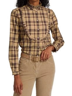 Nili Lotan Gretta Plaid Cotton Blouse 11 Nili Lotan Gretta Plaid Cotton Blouse -Nili Lotan And Workman Publishing Sales unnamed file 871