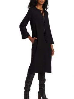 Nili Lotan Zita Oversized V-Neck Midi-Dress -Nili Lotan And Workman Publishing Sales unnamed file 885