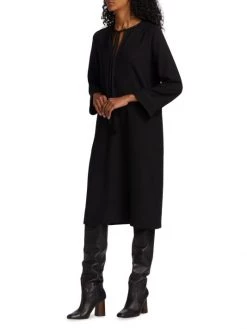 Nili Lotan Zita Oversized V-Neck Midi-Dress -Nili Lotan And Workman Publishing Sales unnamed file 886