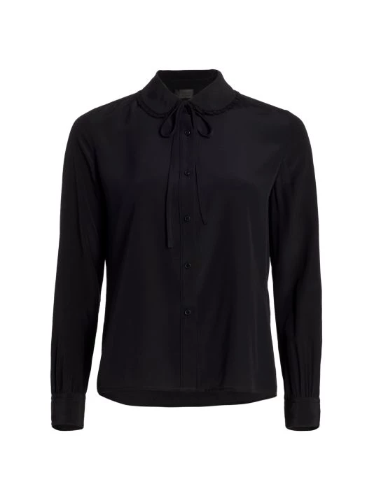 Nili Lotan Monet Silk Blouse Black 5 Nili Lotan Monet Silk Blouse Black - Image 3