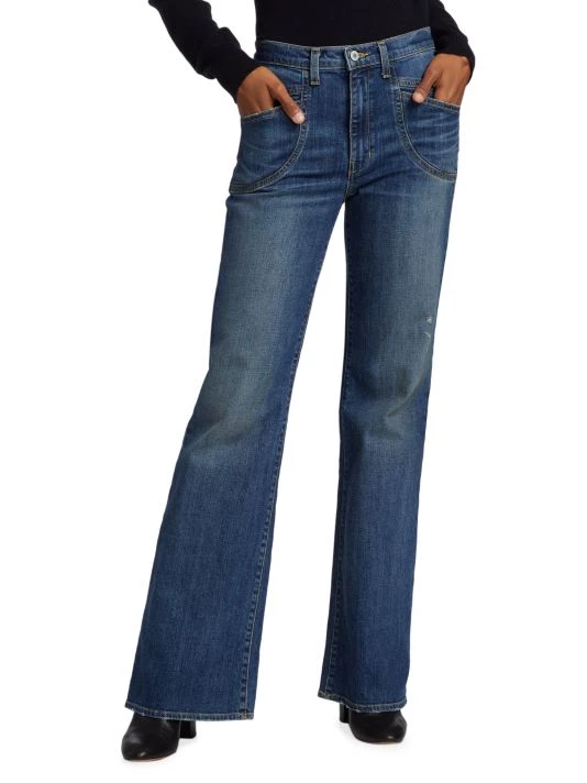 Nili Lotan Francois High-Rise Stretch Flare Jeans 5 Nili Lotan Francois High-Rise Stretch Flare Jeans - Image 3