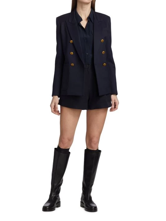 Nili Lotan Nathalia Double-Breasted Wool Gabardine Blazer Ivory 4 Nili Lotan Nathalia Double-Breasted Wool Gabardine Blazer Ivory - Image 2