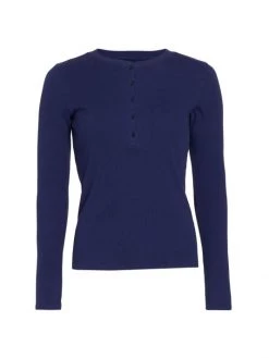 Nili Lotan Jordan Rib-Knit Henley Top Marine Blue 8 Nili Lotan Jordan Rib-Knit Henley Top Marine Blue -Nili Lotan And Workman Publishing Sales unnamed file 918