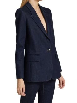 Nili Lotan Denim Single-Breasted Blazer 12 Nili Lotan Denim Single-Breasted Blazer -Nili Lotan And Workman Publishing Sales unnamed file 923