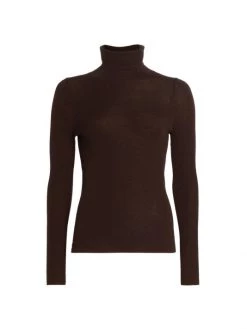 Nili Lotan Lynnette Cashmere Turtleneck Sweater Dark Brown -Nili Lotan And Workman Publishing Sales unnamed file 937