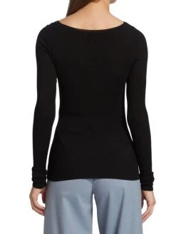 Nili Lotan Maia Ribbed Silk Henley Sweater -Nili Lotan And Workman Publishing Sales unnamed file 942