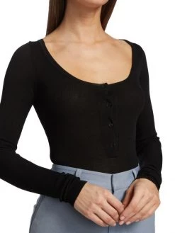 Nili Lotan Maia Ribbed Silk Henley Sweater -Nili Lotan And Workman Publishing Sales unnamed file 943