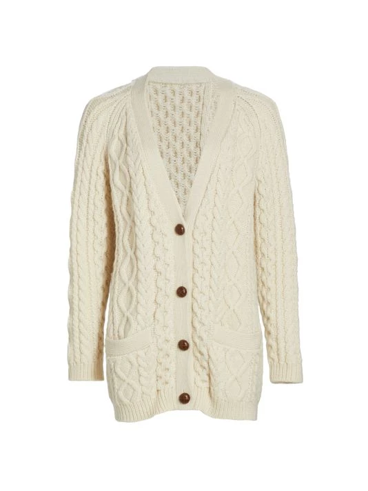 Nili Lotan Orion Cable Knit Wool Cardigan 3 Nili Lotan Orion Cable Knit Wool Cardigan