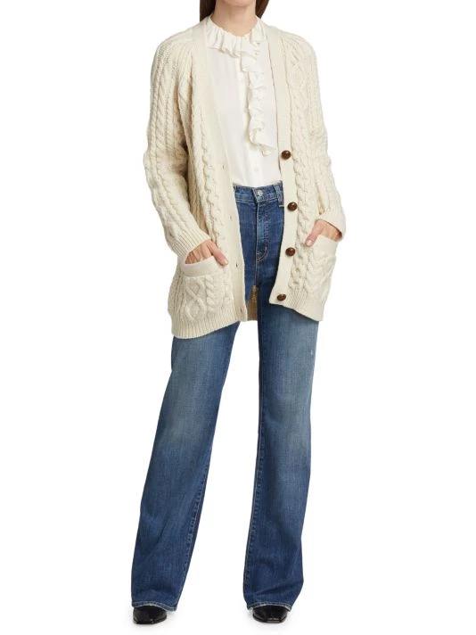 Nili Lotan Orion Cable Knit Wool Cardigan 4 Nili Lotan Orion Cable Knit Wool Cardigan - Image 2